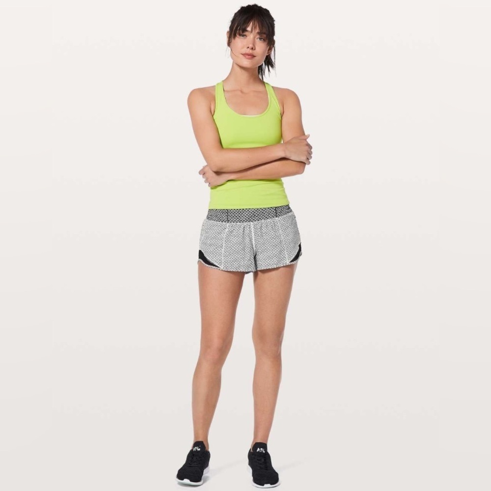 Lululemon Hotty Hot Short II *2.5" Monochromic White / Monochromic Black Size 8